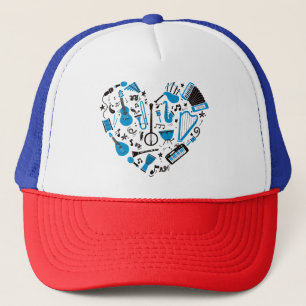 Muzikant Musical Instrument Heart Tool Trucker Pet