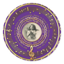 Muzikant Musical Notes Herdenking Foto Paars