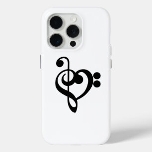 Muzikant Muziek Hart - Diskant- en Basssleutel iPhone 15 Pro Case