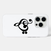 Muzikant Muziek Hart - Treble Bass Clef Case-Mate iPhone Case (Achterkant (horizontaal))