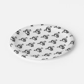 Muzikant Muziek Hart - Treble Bass Clef Papieren Bordje (Gekanteld)