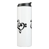 Muzikant Muziek Hart - Treble Bass Clef Thermosbeker (Gedraaid links)