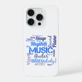 Muzikant Muziek Liefhebber Word Cloud iPhone 15 Pro Case