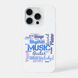Muzikant Muziek Liefhebber Word Cloud iPhone 15 Pro Case