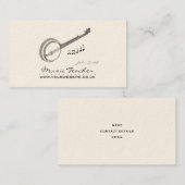 Muzikant/Muziekleraar (Banjo) Visitekaartje (Voorkant / Achterkant)