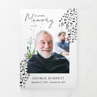 Muzikant Muziekleraar Noten Rouprogramma Drieluik Programma