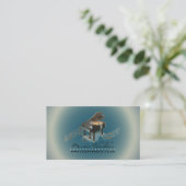 Muzikant/Muziekleraar (Piano 1) Deep Blue BG Visitekaartje (Staand voorkant)