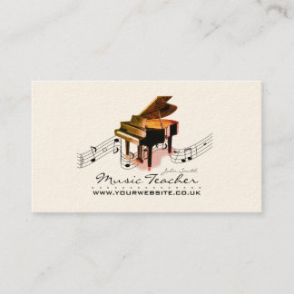 Muzikant/Muziekleraar (Piano 1) Vintage Visitekaartje