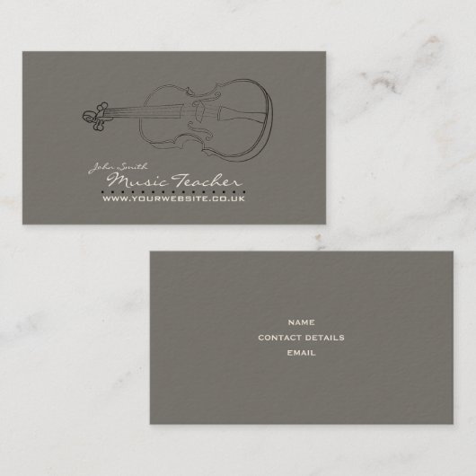 Muzikant/Muziekleraar v3 Visitekaartje (Voorkant / Achterkant)