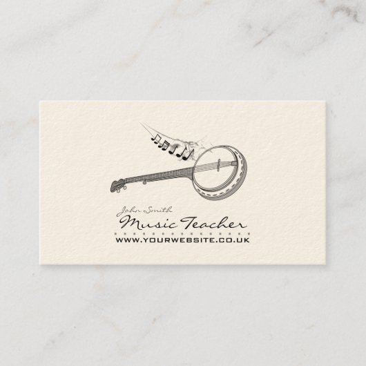 Muzikant/Muziekleraar Visitekaartje (Voorkant)
