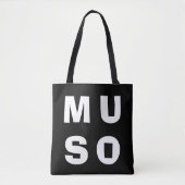 Muzikant Muziekliefhebber Monochroom Zwart Wit Tote Bag (Voorkant)
