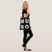 Muzikant Muziekliefhebber Monochroom Zwart Wit Tote Bag (Op model)