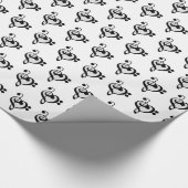 Muzikant Muzieknoteerpatroon Hart Cadeaupapier (Hoek)