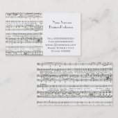 muzikant, muzieknotor visitekaartje (Voorkant / Achterkant)