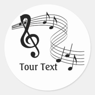 Muzikant-muzikant componist S Ronde Sticker