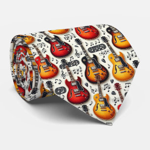 Muzikant Nep Zijden Das Gitaar Retro Muzieknoten