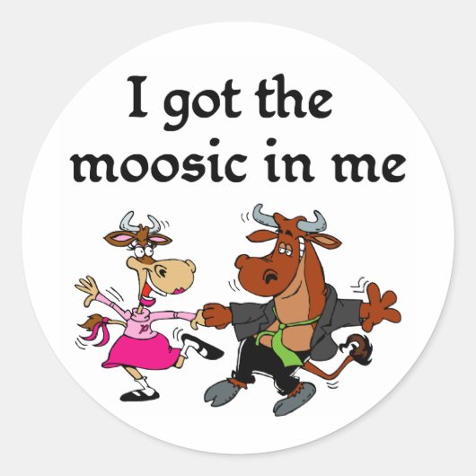 Muzikant of danseres T-shirts en cadeautjes Ronde Sticker (Voorkant)