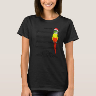 Muzikant Papegaai I Stille Nacht I Geel Groene Wan T-shirt