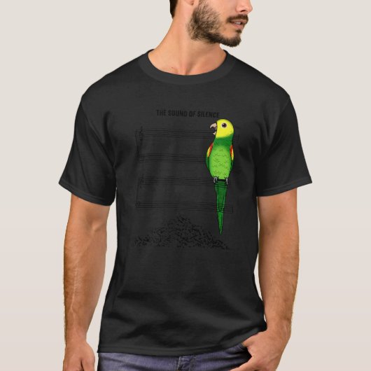 Muzikant Parrot I Stil I Geel hoofd T-shirt (Voorkant)