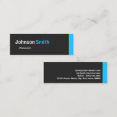 Muzikant - Personal Aqua Blue Mini Visitekaartje (Voorkant / Achterkant)