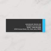 Muzikant - Personal Aqua Blue Mini Visitekaartje (Achterkant)