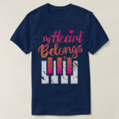 Muzikant Pianist houdt van piano Me en YouTShirt T-shirt (Design voorkant)