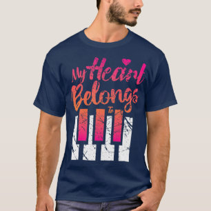 Muzikant Pianist houdt van piano Me en YouTShirt T-shirt