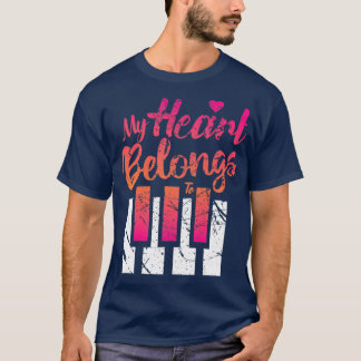 Muzikant Pianist houdt van piano Me en YouTShirt T-shirt
