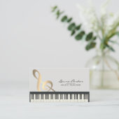 Muzikant pianist muzikant muziekdocent pianist visitekaartje (Staand voorkant)