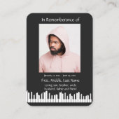 Muzikant Pianist Piano Player Band Visitekaartje (Voorkant)