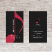 Muzikant Prof blk. Visitekaartje met muzieknoot