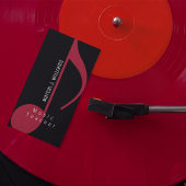 Muzikant Prof blk. Visitekaartje met muzieknoot