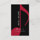 Muzikant Prof blk. Visitekaartje met muzieknoot (Voorkant)