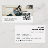 Muzikant QR Code Business Car Visitekaartje (Voorkant / Achterkant)