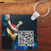 Muzikant QR-code reclame Sleutelhanger (Achterkant)