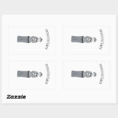 muzikant rechthoekige sticker (Vel)