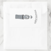 muzikant rechthoekige sticker (Tas)