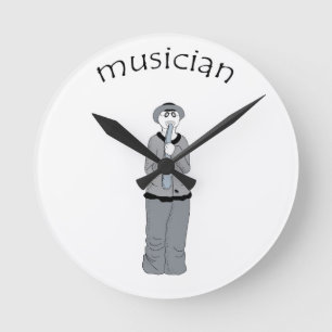 muzikant ronde klok