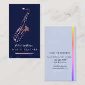 Muzikant Roos Gold Music Saxophone Instrument Visitekaartje (Voorkant / Achterkant)