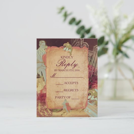 Muzikant - RSVP / Uitnodiging (Staand voorkant)