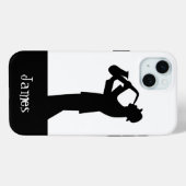 Muzikant Saxophone Silhouette-citaat Kunst aanpass Case-Mate iPhone Case (Achterkant (horizontaal))