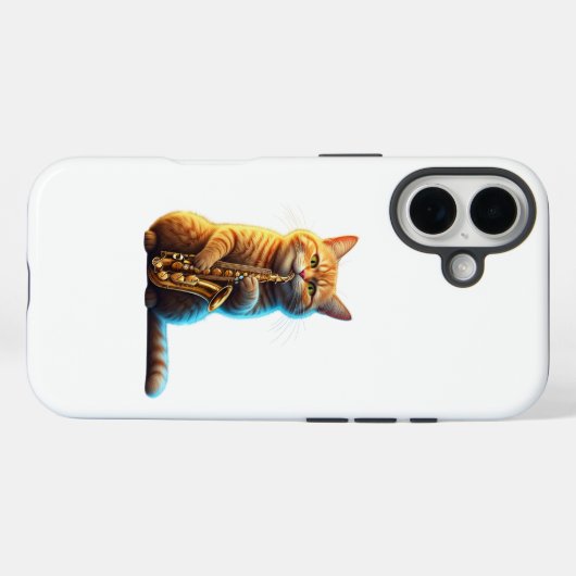 Muzikant schattige kat Case-Mate iPhone case (Achterkant (horizontaal))