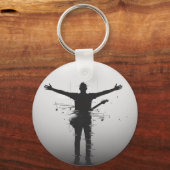 Muzikant Silhouette Sleutelhanger (Voorkant)