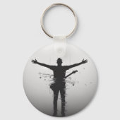 Muzikant Silhouette Sleutelhanger (Achterkant)