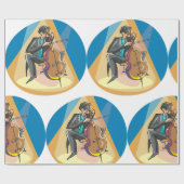 Muzikant spelen de chello cadeaupapier (Vlak)