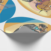 Muzikant spelen de chello cadeaupapier