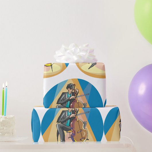 Muzikant spelen de chello cadeaupapier