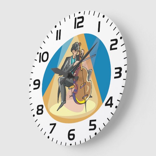 Muzikant spelen de chello grote klok (Hoek)