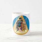 Muzikant spelen de chello koffiemok