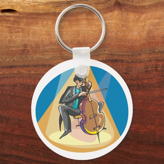 Muzikant spelen de chello sleutelhanger